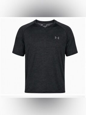 Under Armour Men’s Short Sleeve V-Neck Performance Tee - Charcoal/Black